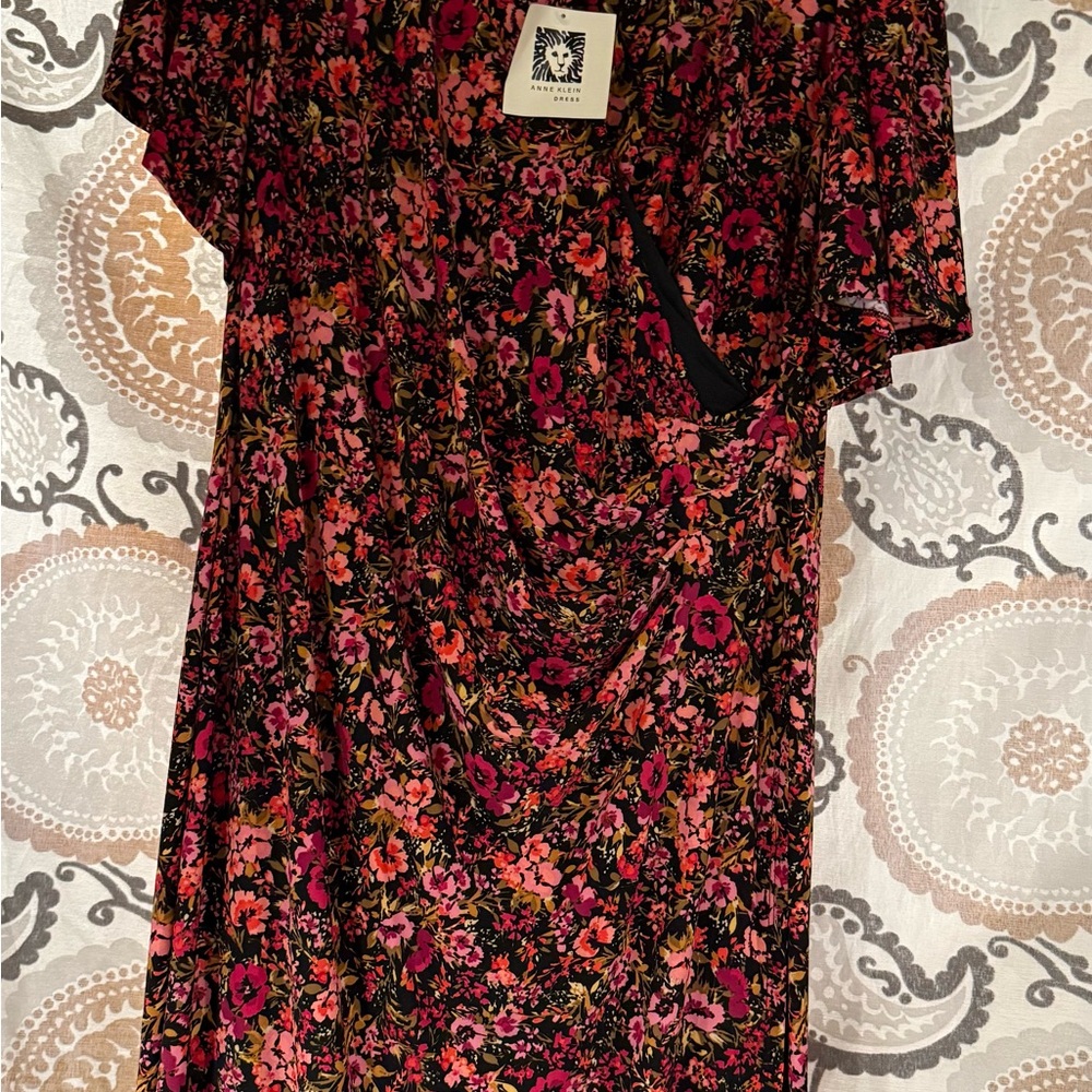 Anne Klein Red Dolman Sleeve Sundress